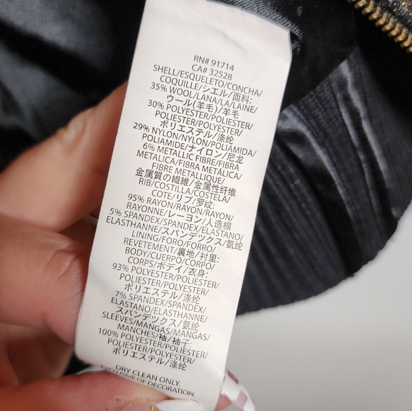 Armani Exchange wool blend gold metallic jacket - Picture 14 of 17